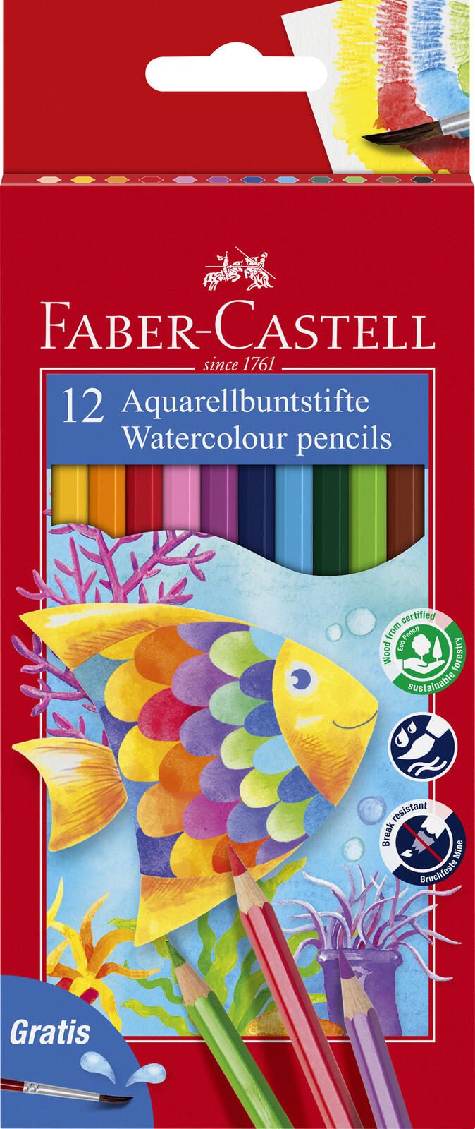 FABER-CASTELL Aquarellstifte Mehrfarbig