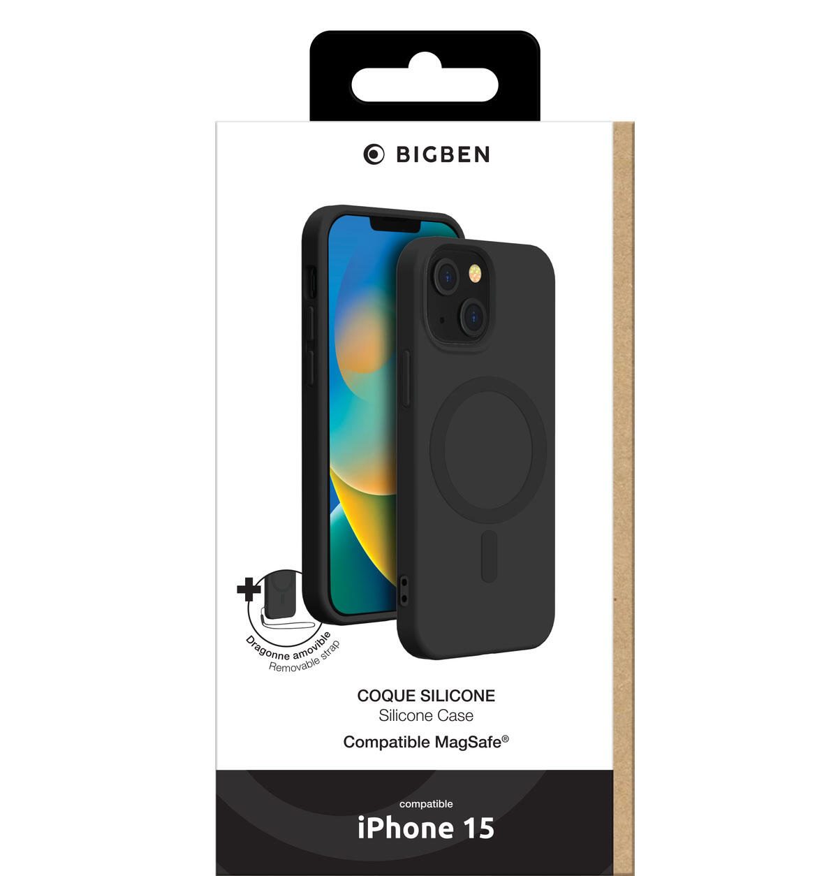 BigBen Handy-Cover MagSafe Soft Case für iPhone 15 schwarz