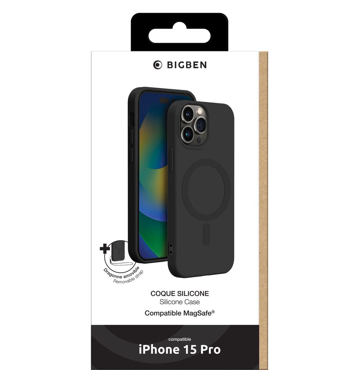 BigBen Handy-Cover MagSafe Soft Case für iPhone 15 Pro schwarz