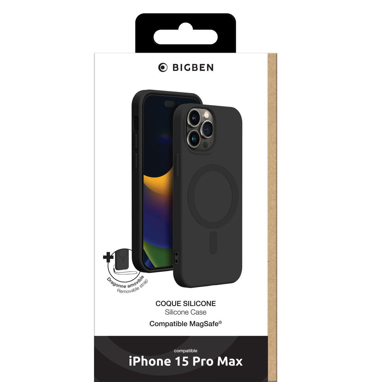 BigBen Handy-Cover MagSafe Soft Case für iPhone 15 Pro Max schwarz