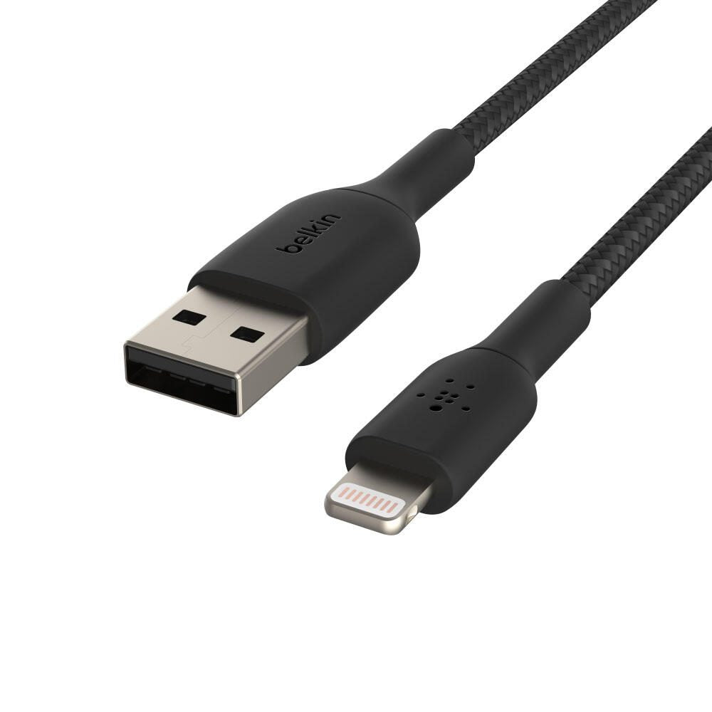 Belkin BoostCharge geflochtenes 1 m USB-A/Lightning Kabel, schwarz