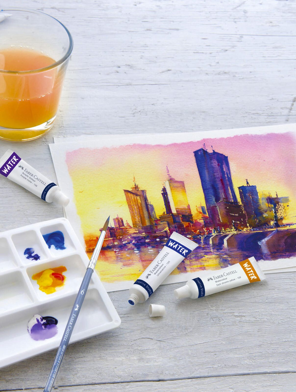 FABER-CASTELL Aquarellfarben farbsortiert