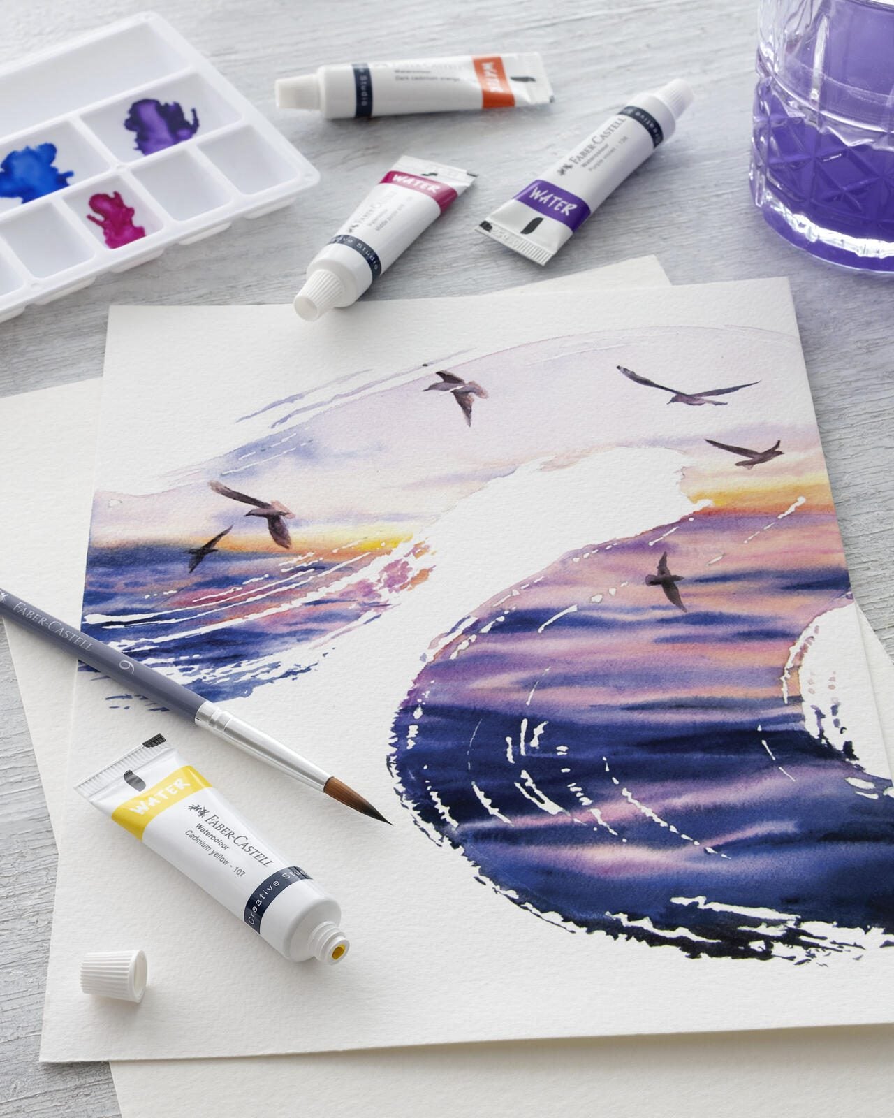FABER-CASTELL Aquarellfarben farbsortiert