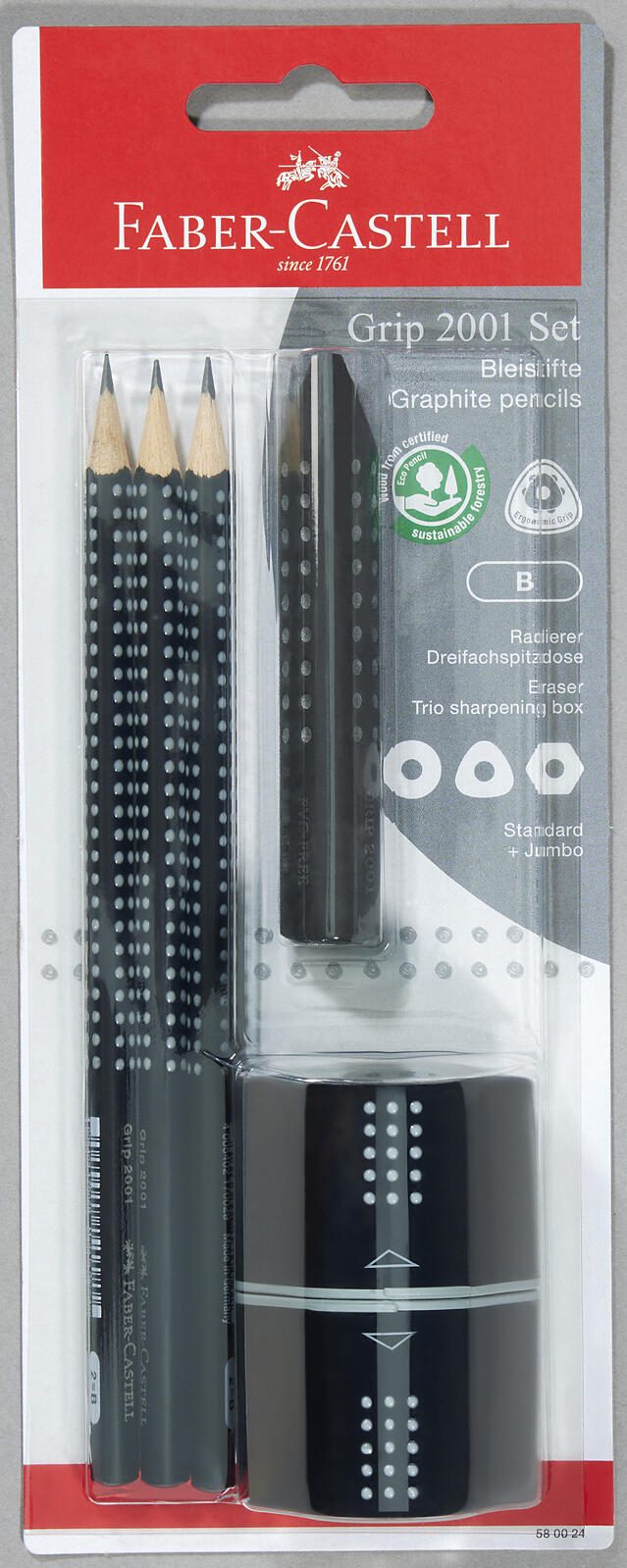 FABER-CASTELL Bleistift-Set GRIP 2001