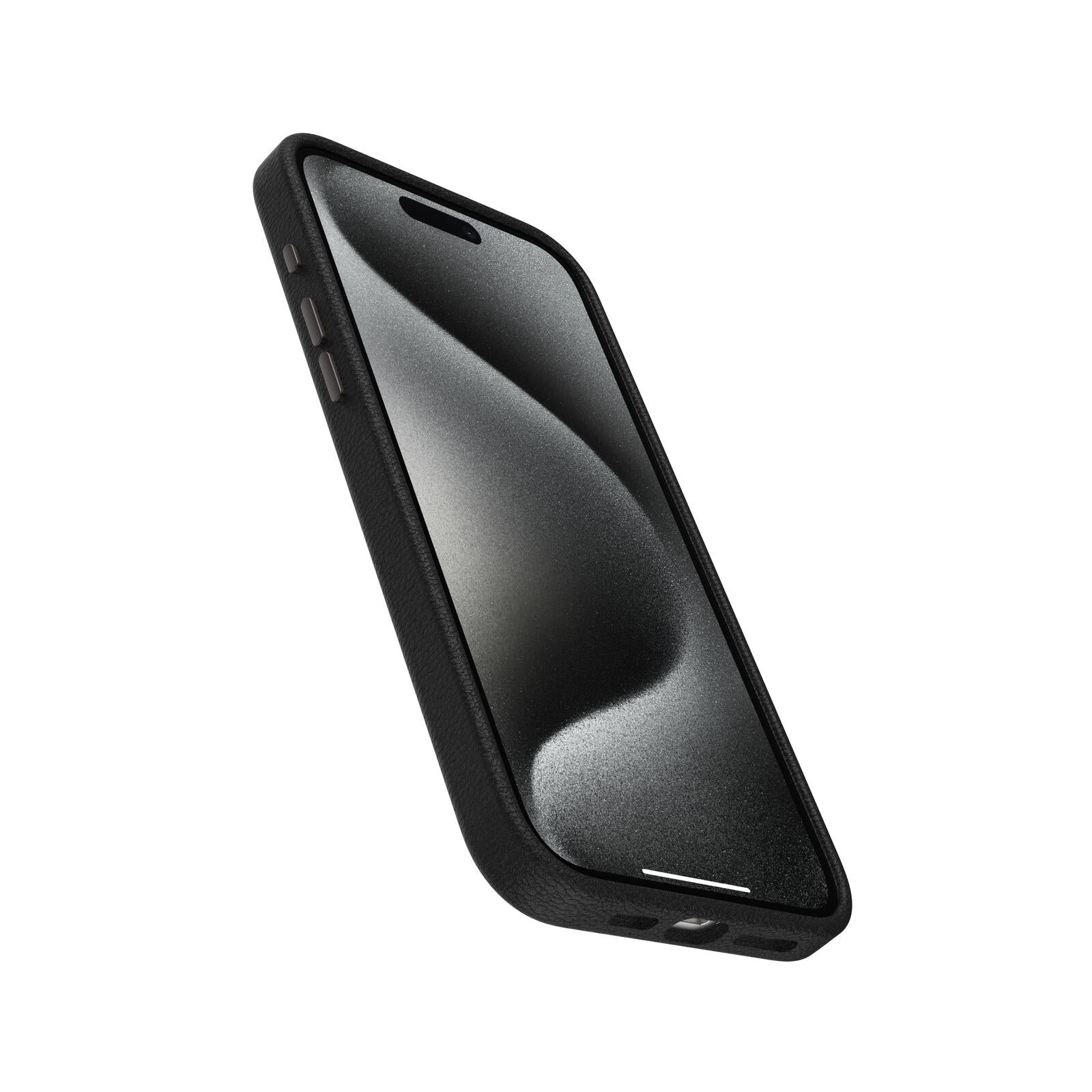 OtterBox Symmetry Cactus Leather Apple 15 iPhone Pro Max Noir Ash - black