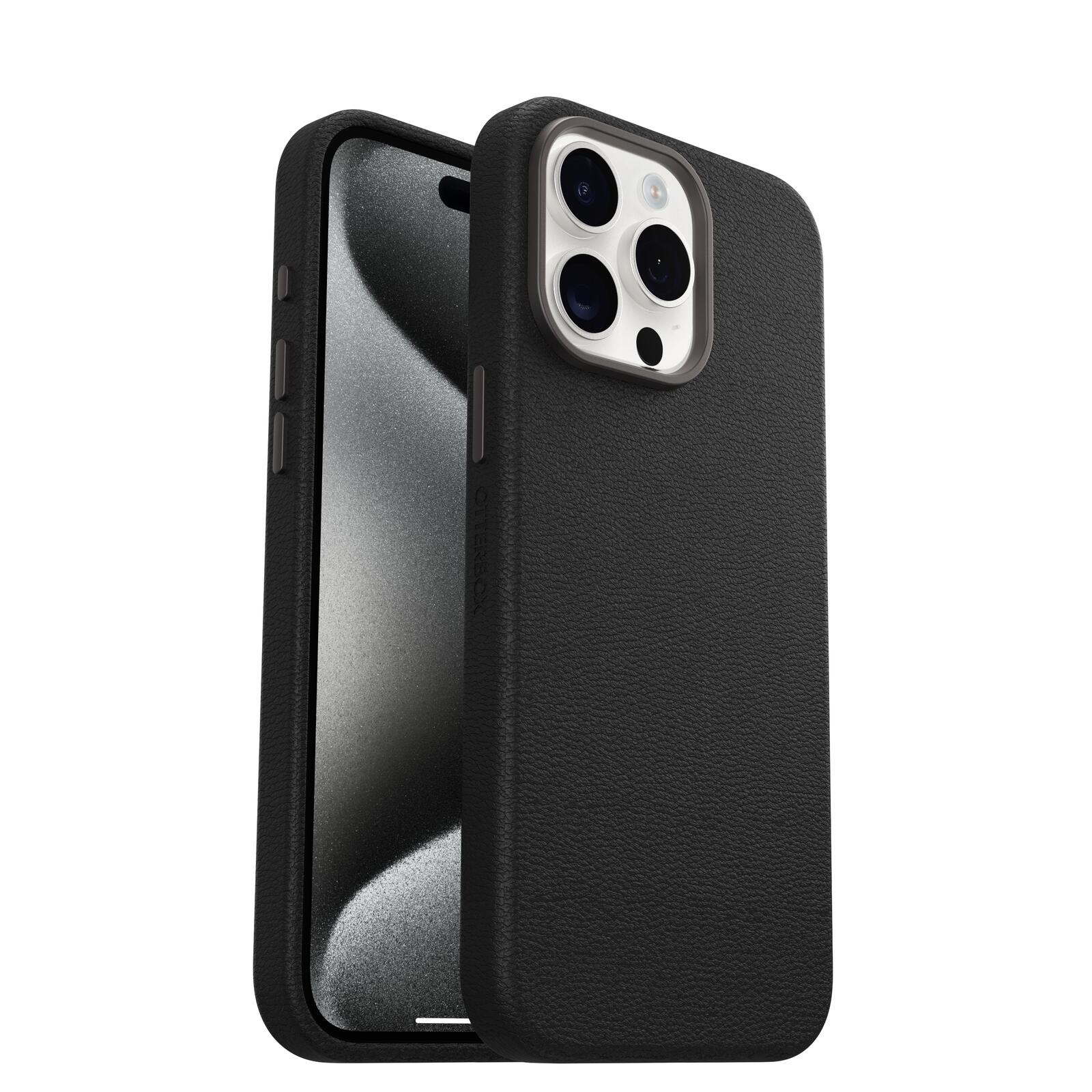OtterBox Symmetry Cactus Leather Apple 15 iPhone Pro Max Noir Ash - black