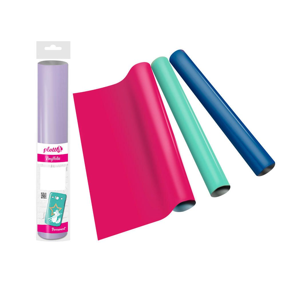 plottiX Permanent Vinylfolie Pink (31,5 cm x 1 m)