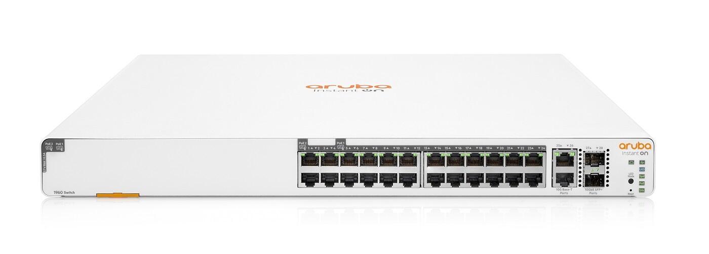 HPE Networking Instant On 1960 24G PoE 20p der Kl.4 4p der Kl.6 2XGT 2SFP+ Switch EU
