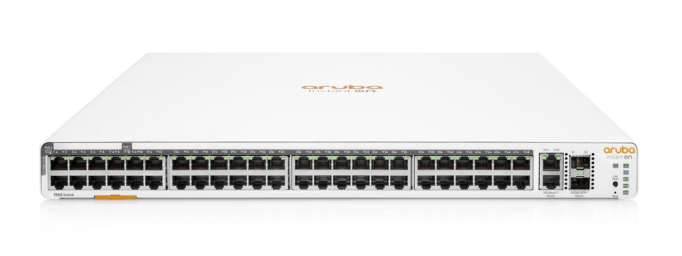 HPE Networking Instant On 1960 48G PoE 40p Kl.4 8p Kl.6 2XGT 2SFP+ 600W Switch EU