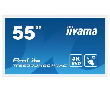 iiyama ProLite TF5539UHSC-W1AG Signage Touch Display 139 cm (55 Zoll) 4K-UHD, IPS-Panel, 500cd/m², 24/7, LAN