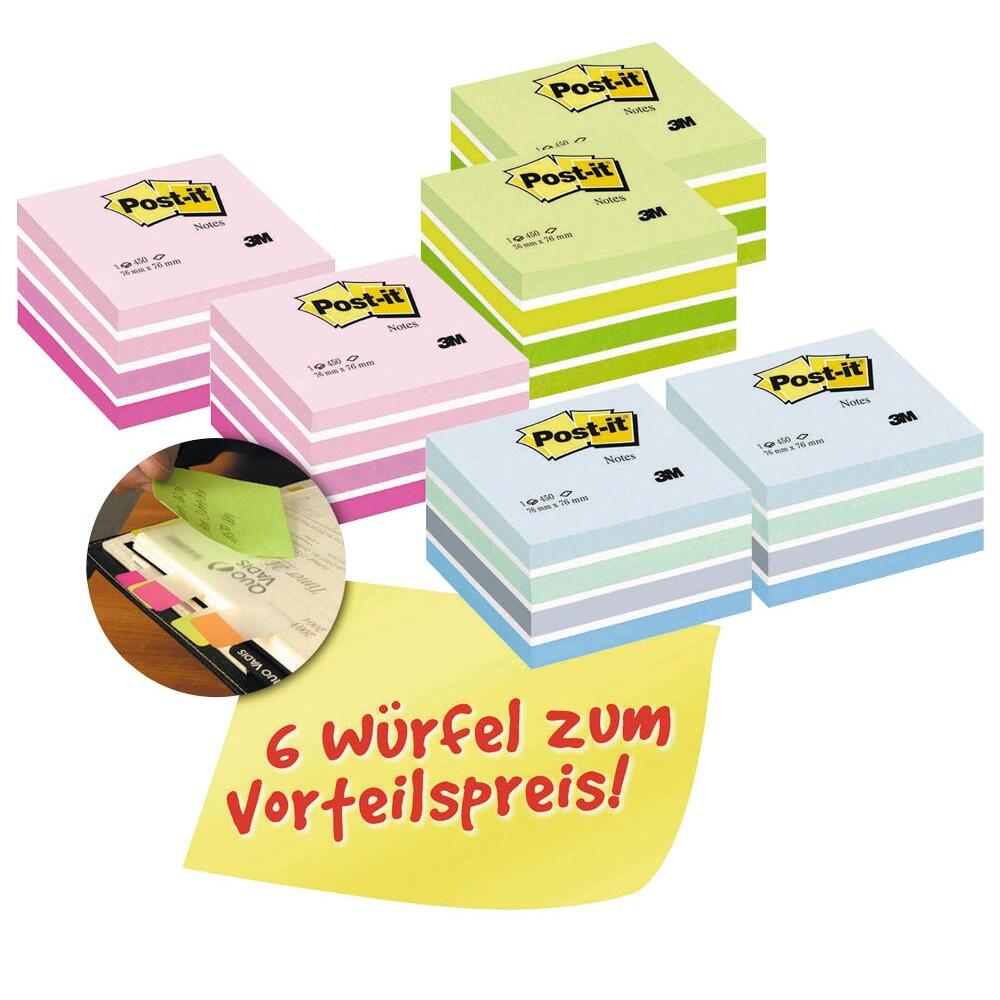 Post-it Haftnotizen Standard 2028x6 farbsortiert - 6 Stück
