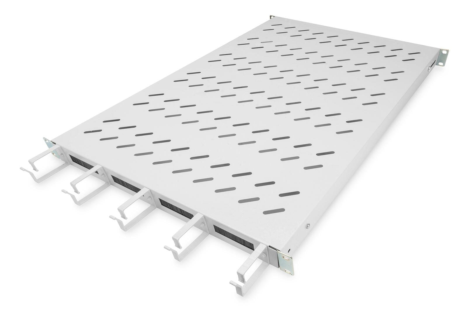 Digitus Fachboden 19'-Schränke festeinbau für 1.000mm Tiefe bis 120kg 1HE inkl. Kabelmanagement RAL7035 grau (DN-97684)