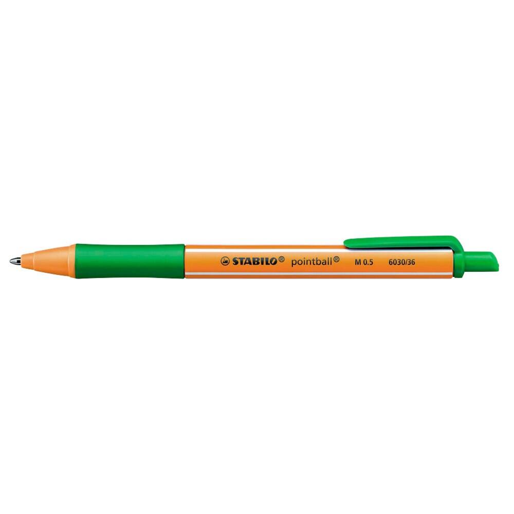 STABILO Kugelschreiber pointball orange - Schreibfarbe grün