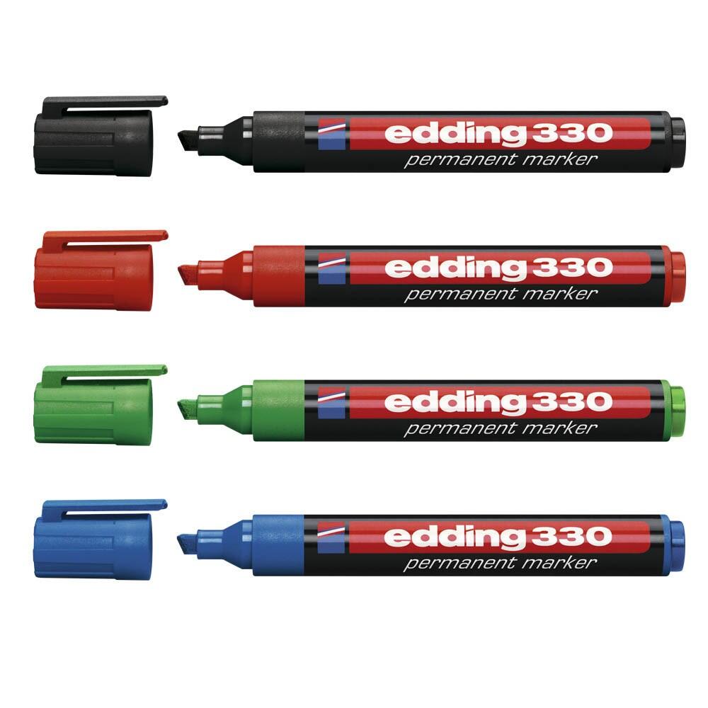 edding 330 Permanentmarker farbsortiert 1,0 - 5,0 mm - 4 Stück