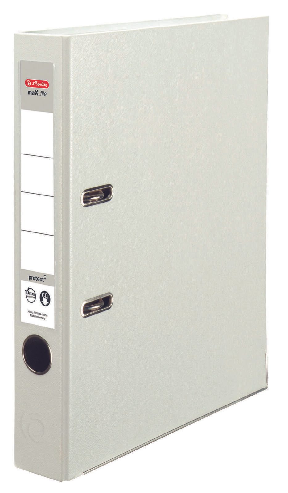 herlitz Ordner Rückenbreite 5 cm DIN A4 Kunststoff weiß