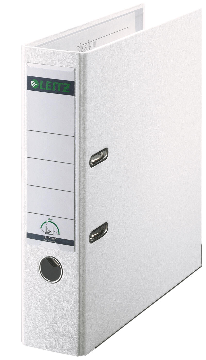 LEITZ Ordner Rückenbreite 8 cm DIN A4 Kunststoff weiß