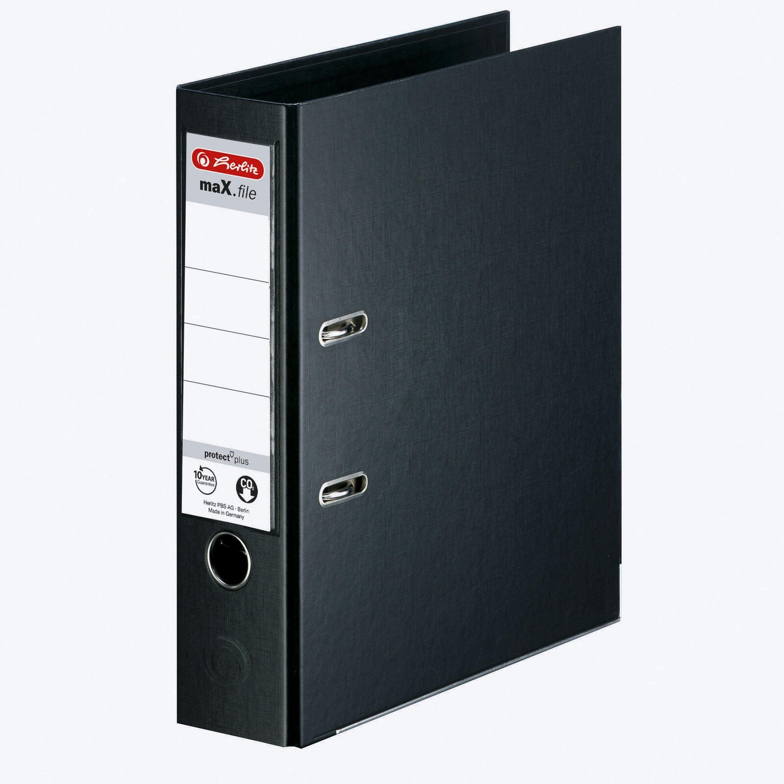 herlitz Ordner Rückenbreite 8 cm DIN A4 Kunststoff schwarz