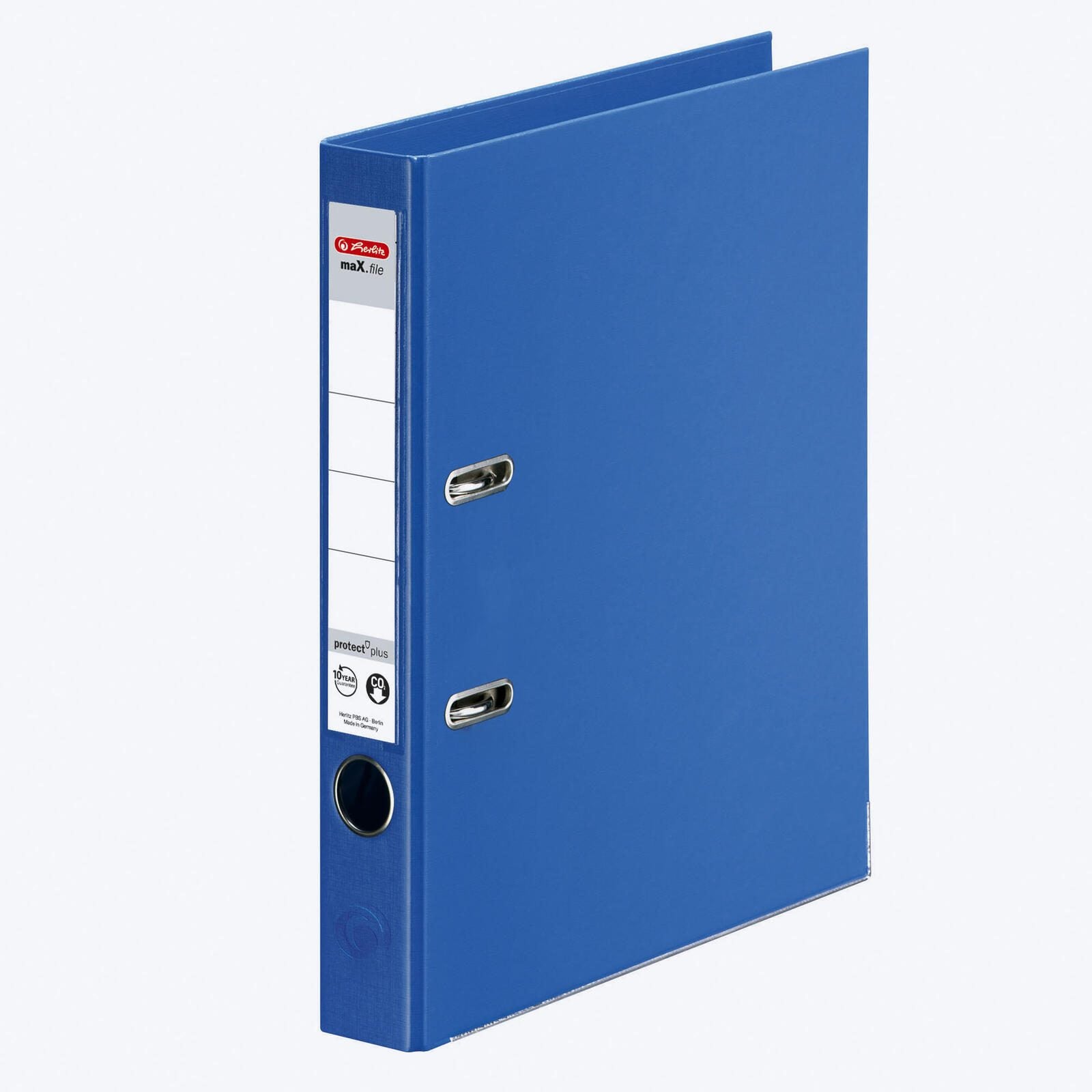 herlitz Ordner Rückenbreite 5 cm DIN A4 Kunststoff blau