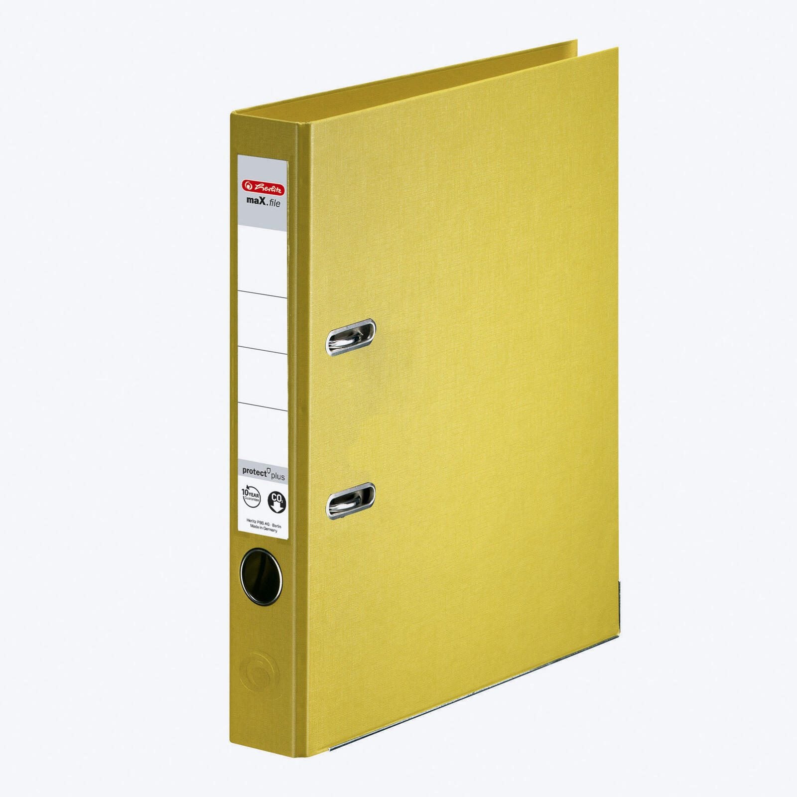 herlitz Ordner Rückenbreite 5 cm DIN A4 Kunststoff gelb