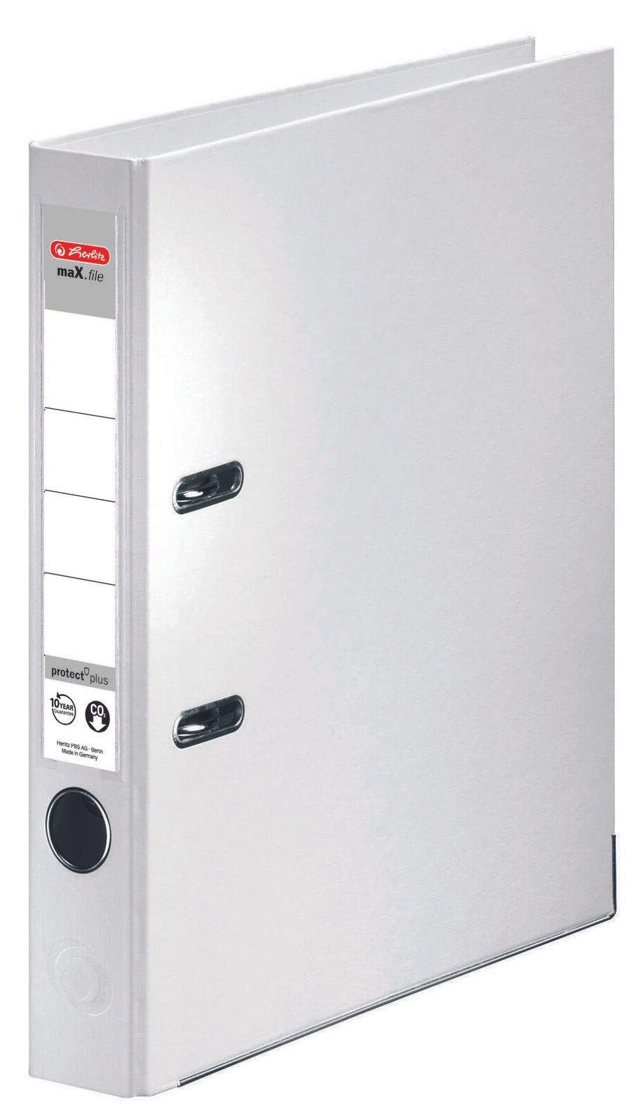 herlitz Ordner Rückenbreite 5 cm DIN A4 Kunststoff weiß