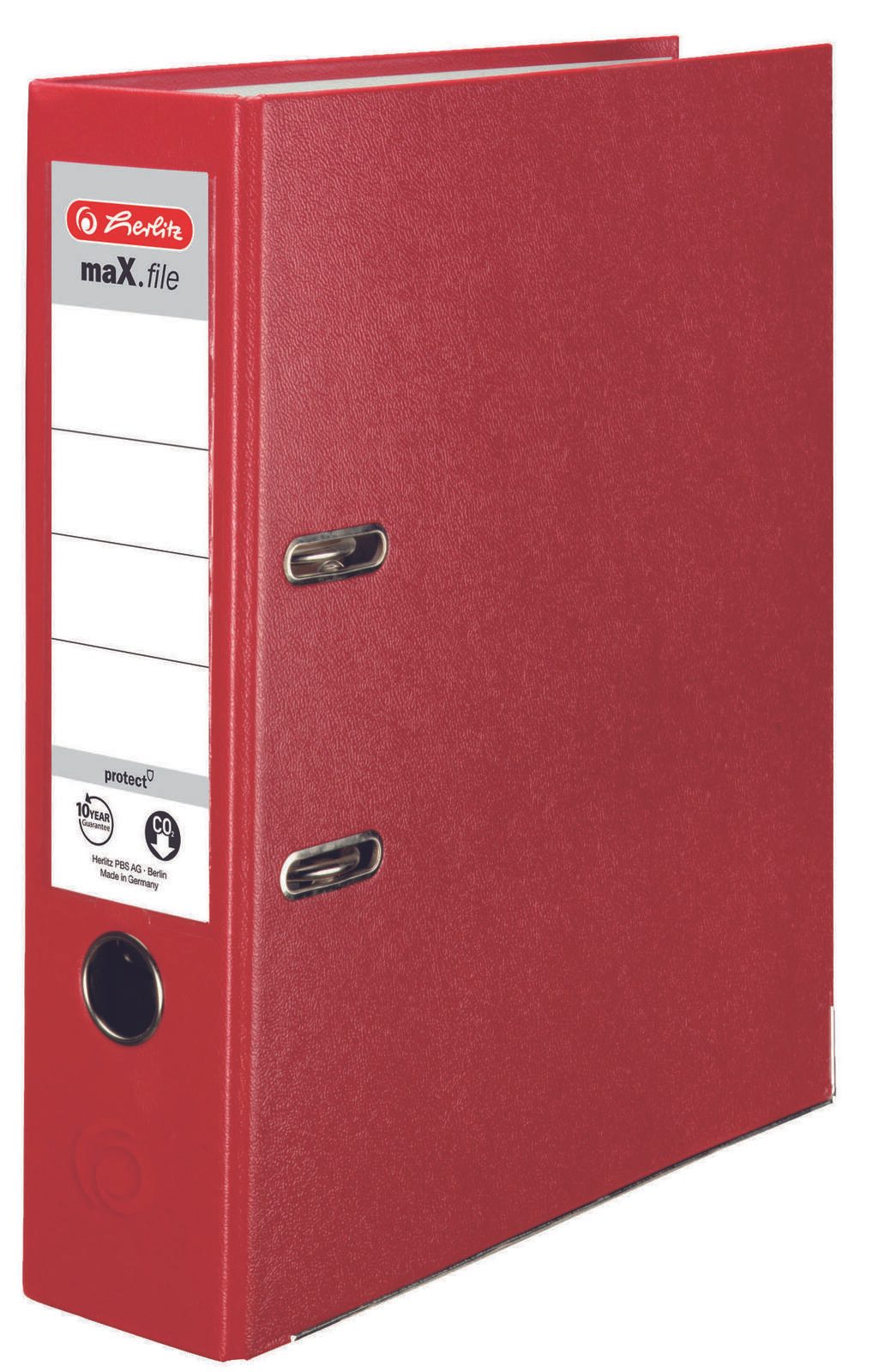 herlitz Ordner Rückenbreite 8 cm DIN A4 Kunststoff rot