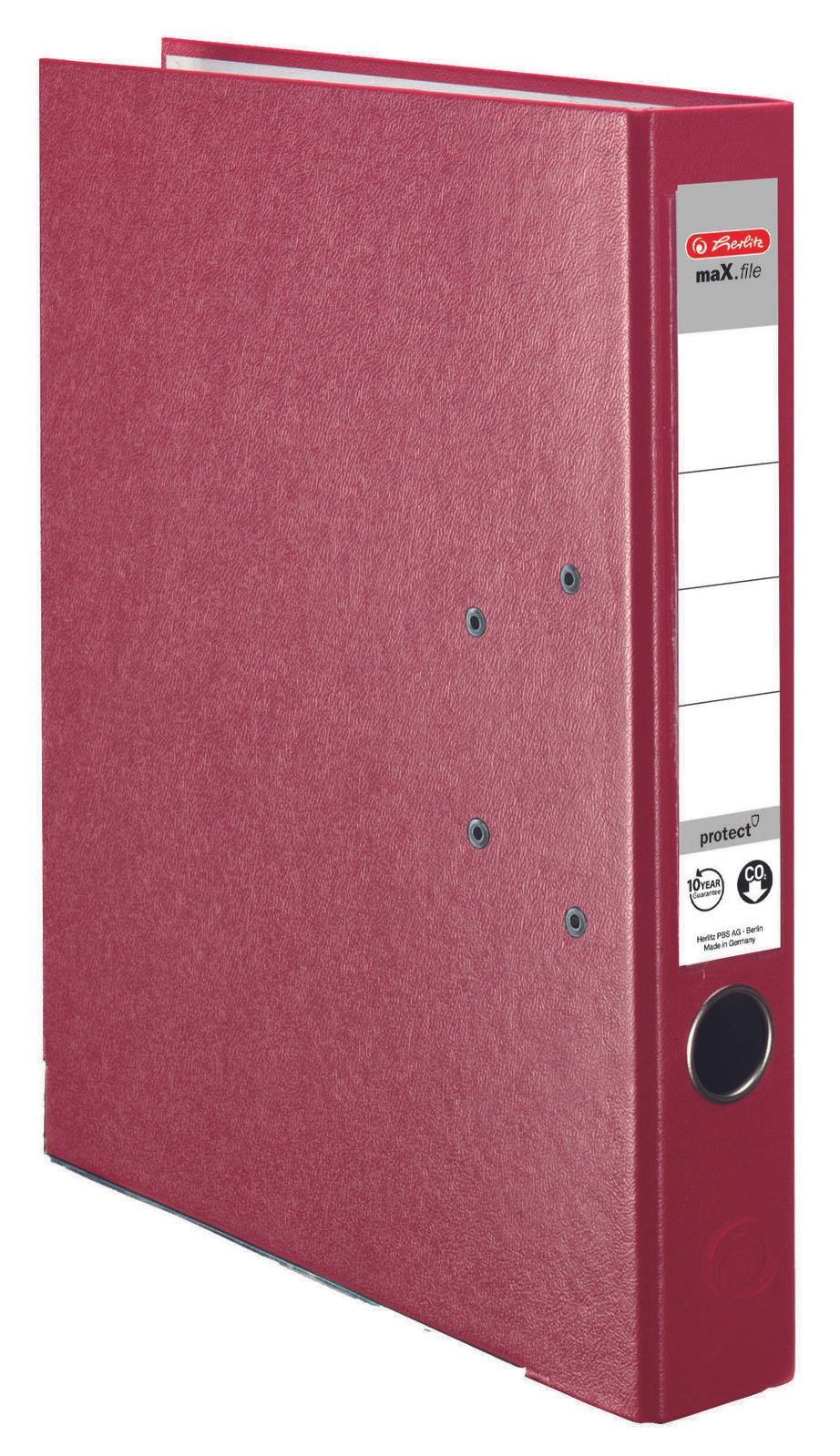 herlitz Ordner Rückenbreite 5 cm DIN A4 Kunststoff rot