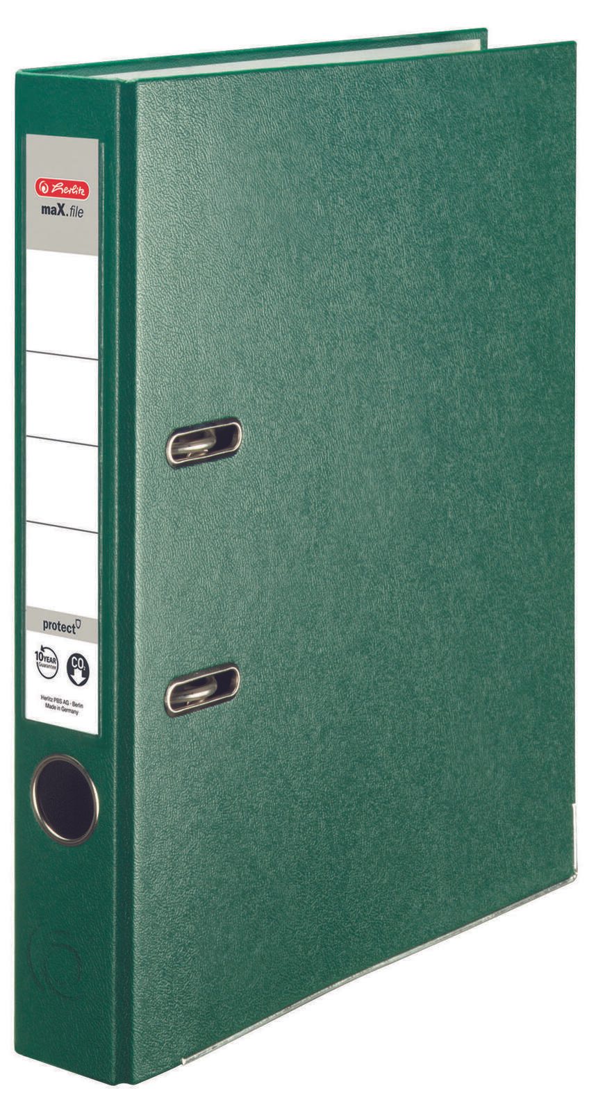 herlitz Ordner Rückenbreite 5 cm DIN A4 Kunststoff grün