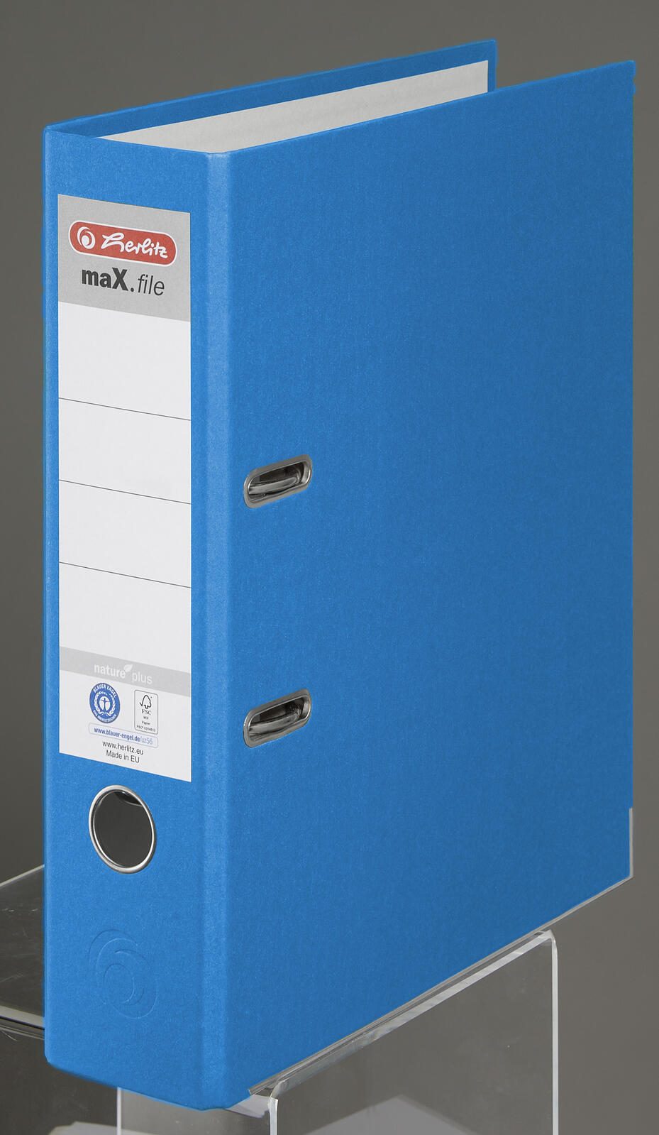 herlitz Ordner Rückenbreite 8 cm DIN A4 Karton blau