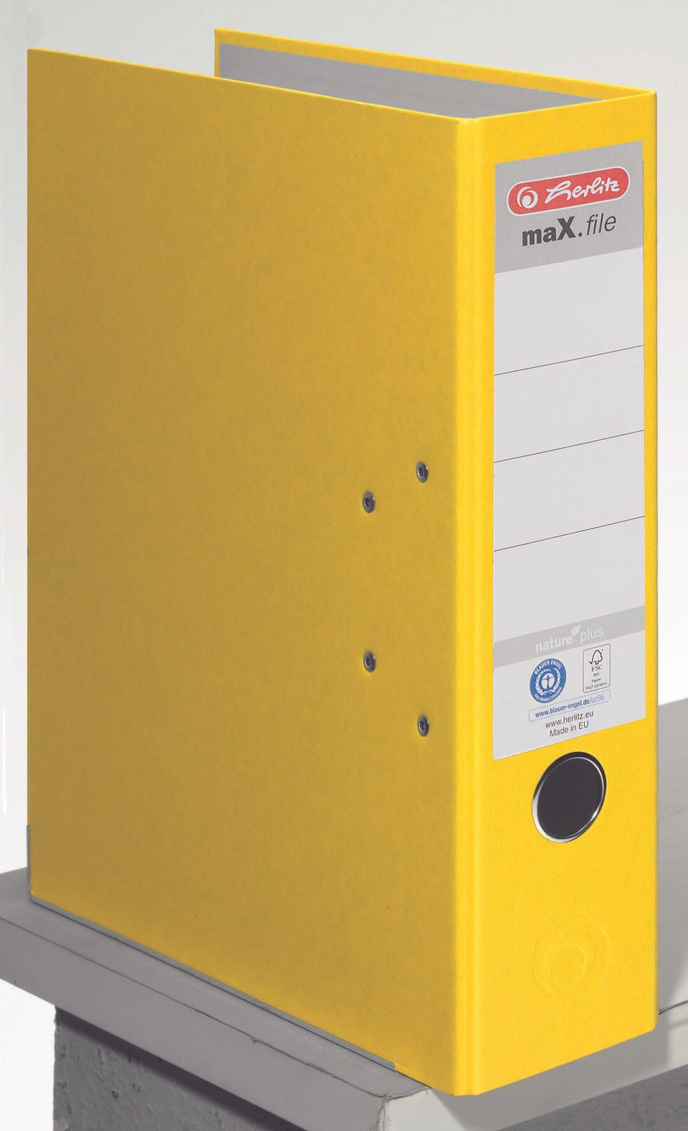 herlitz Ordner Rückenbreite 8 cm DIN A4 Karton gelb