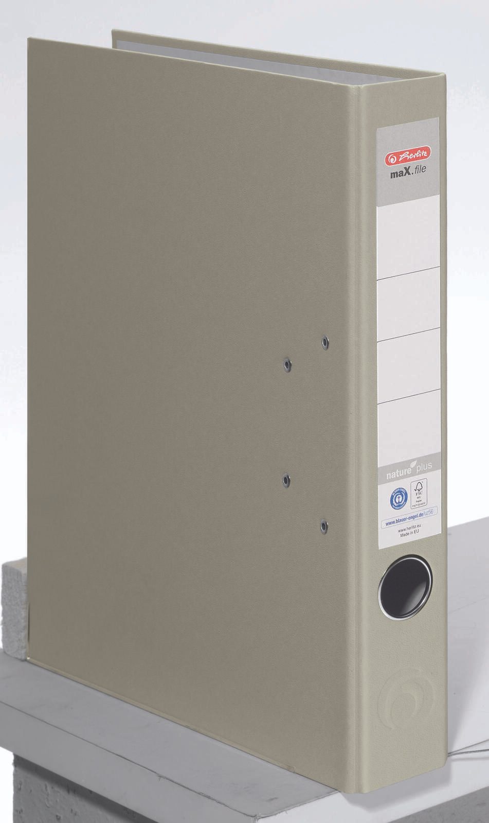 herlitz Ordner Rückenbreite 5 cm DIN A4 Karton grau