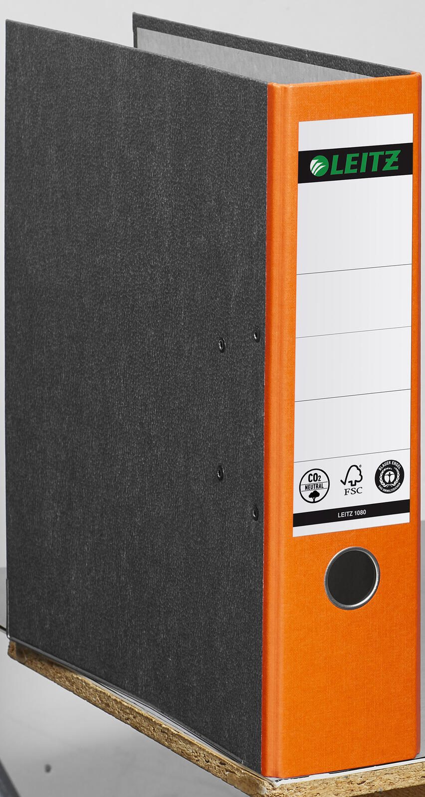 LEITZ Ordner Rückenbreite 8 cm DIN A4 Karton orange marmoriert