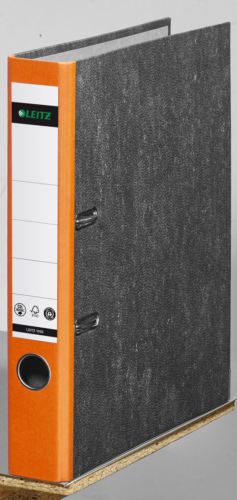 LEITZ Ordner Rückenbreite 5.2 cm DIN A4 Karton orange marmoriert