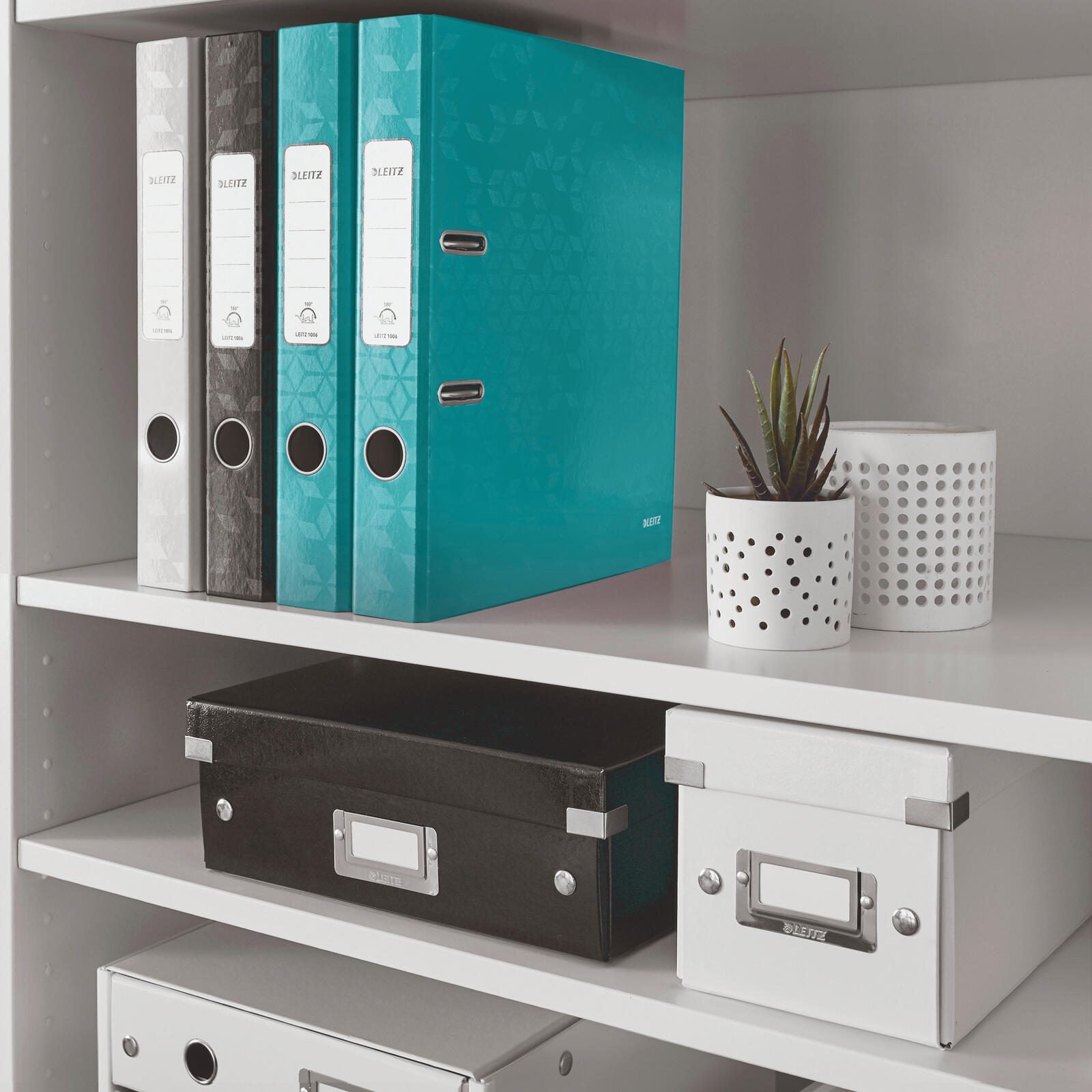 LEITZ Ordner Rückenbreite 5 cm DIN A4 Karton eisblau