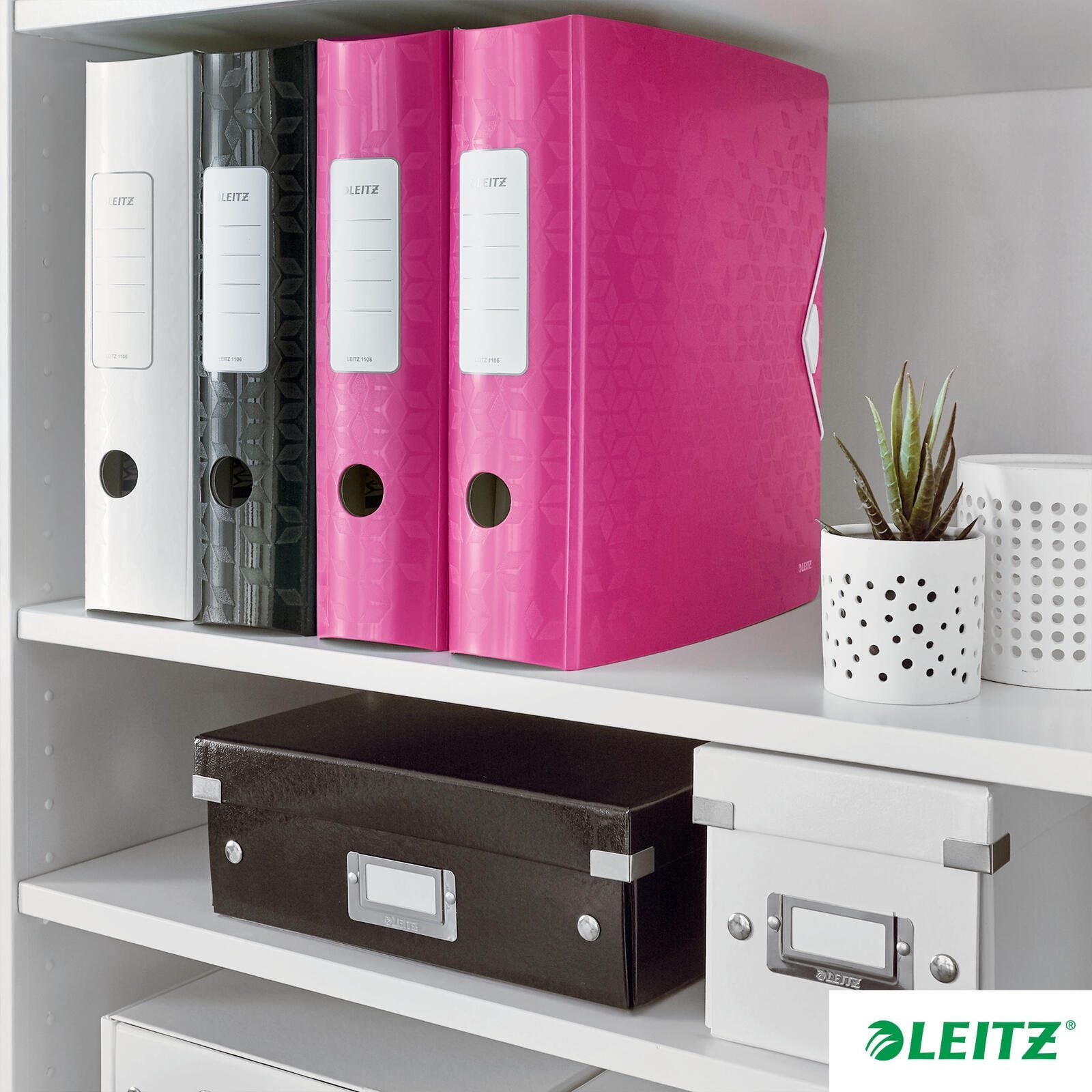 LEITZ Ordner Rückenbreite 8.2 cm DIN A4 Kunststoff pink