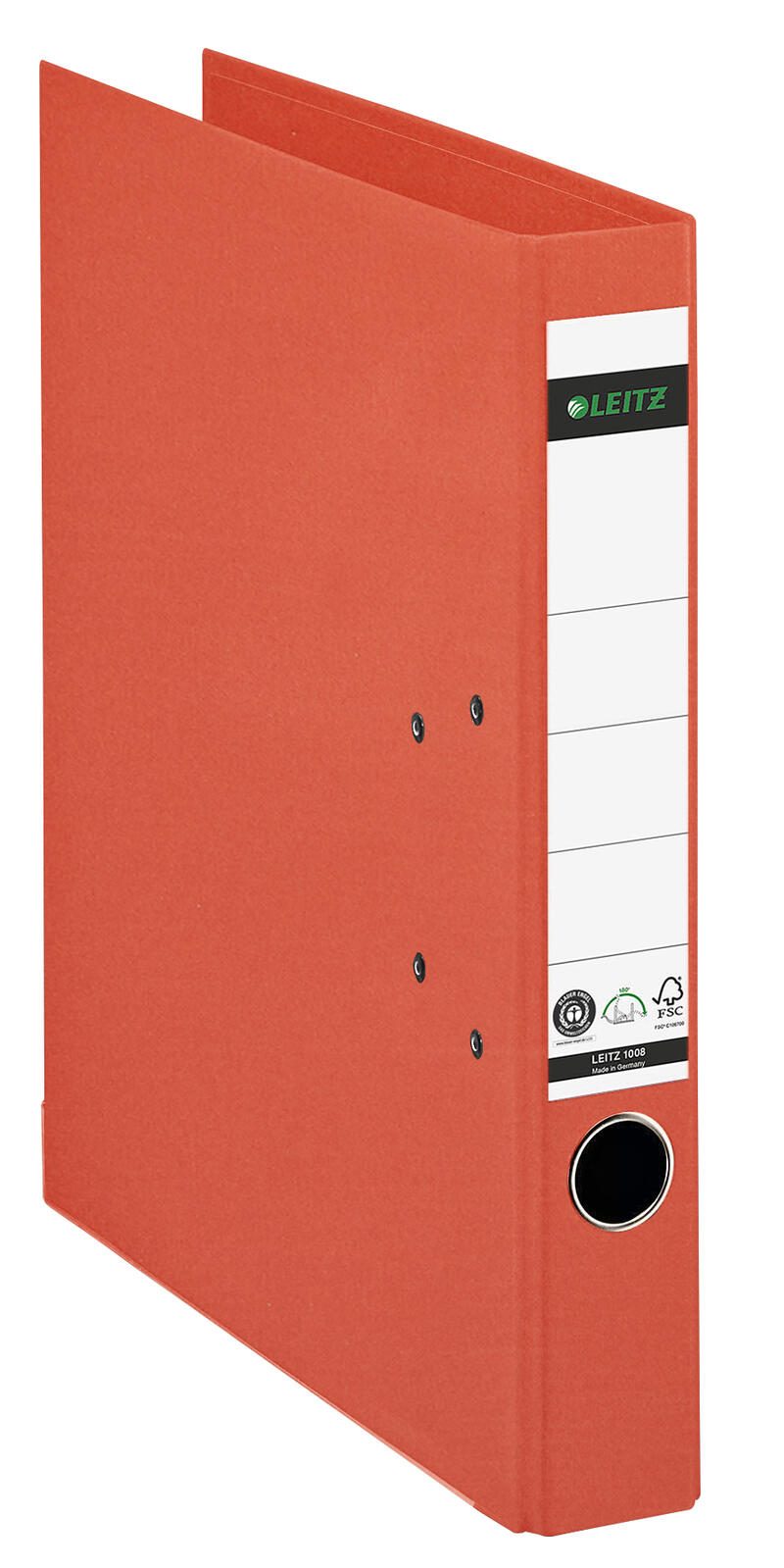 LEITZ Ordner Rückenbreite 5.2 cm DIN A4 Karton hellrot