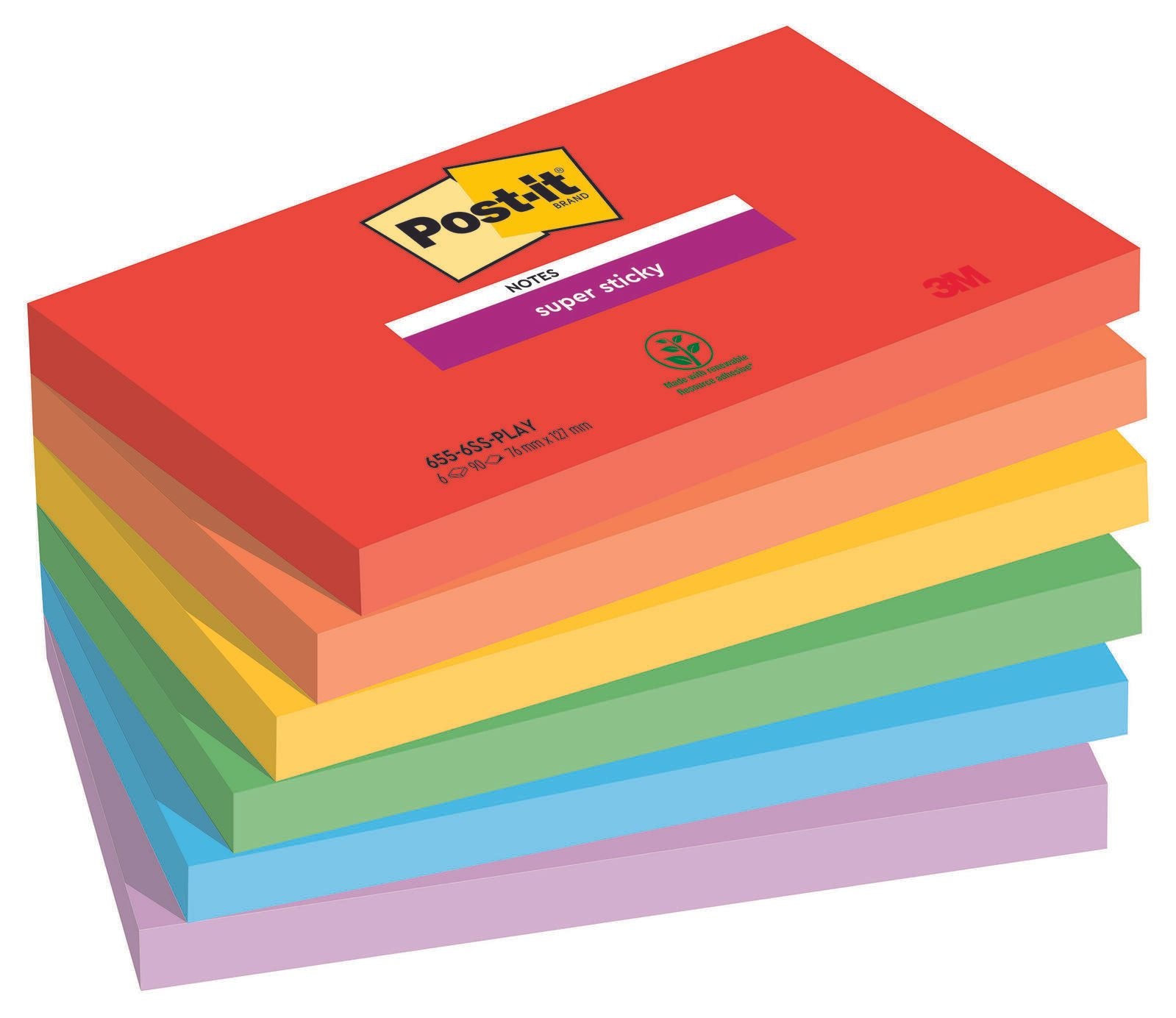 Post-it® Playful Haftnotizen 12,7 x 7,6 cm