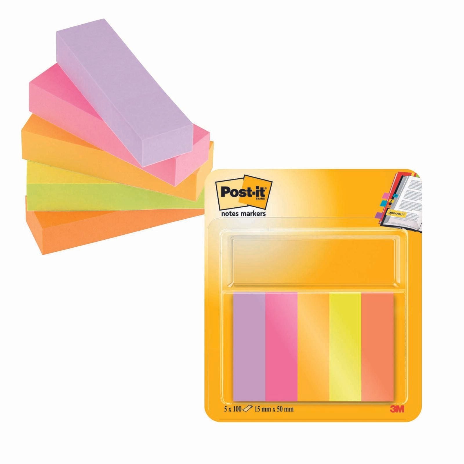 Post-it® Page Marker Energetic Haftmarker 1,5 x 5,0 cm