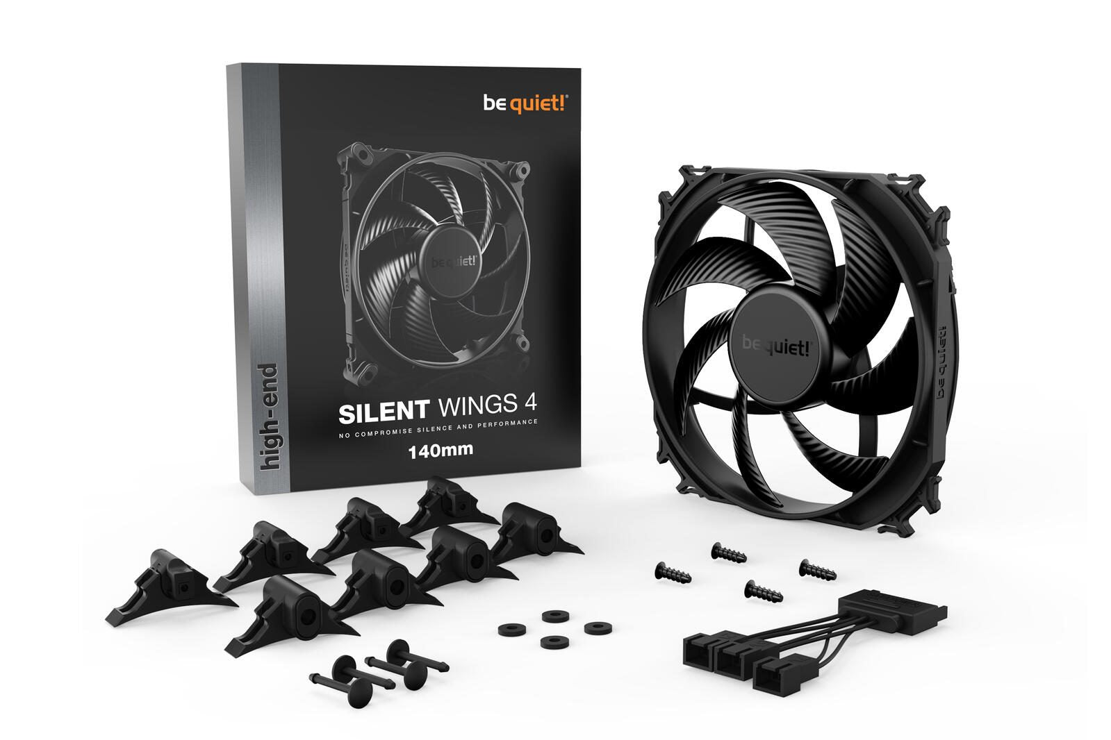be quiet! Silent Wings 4 Gehäuselüfter 140 mm Schwarz