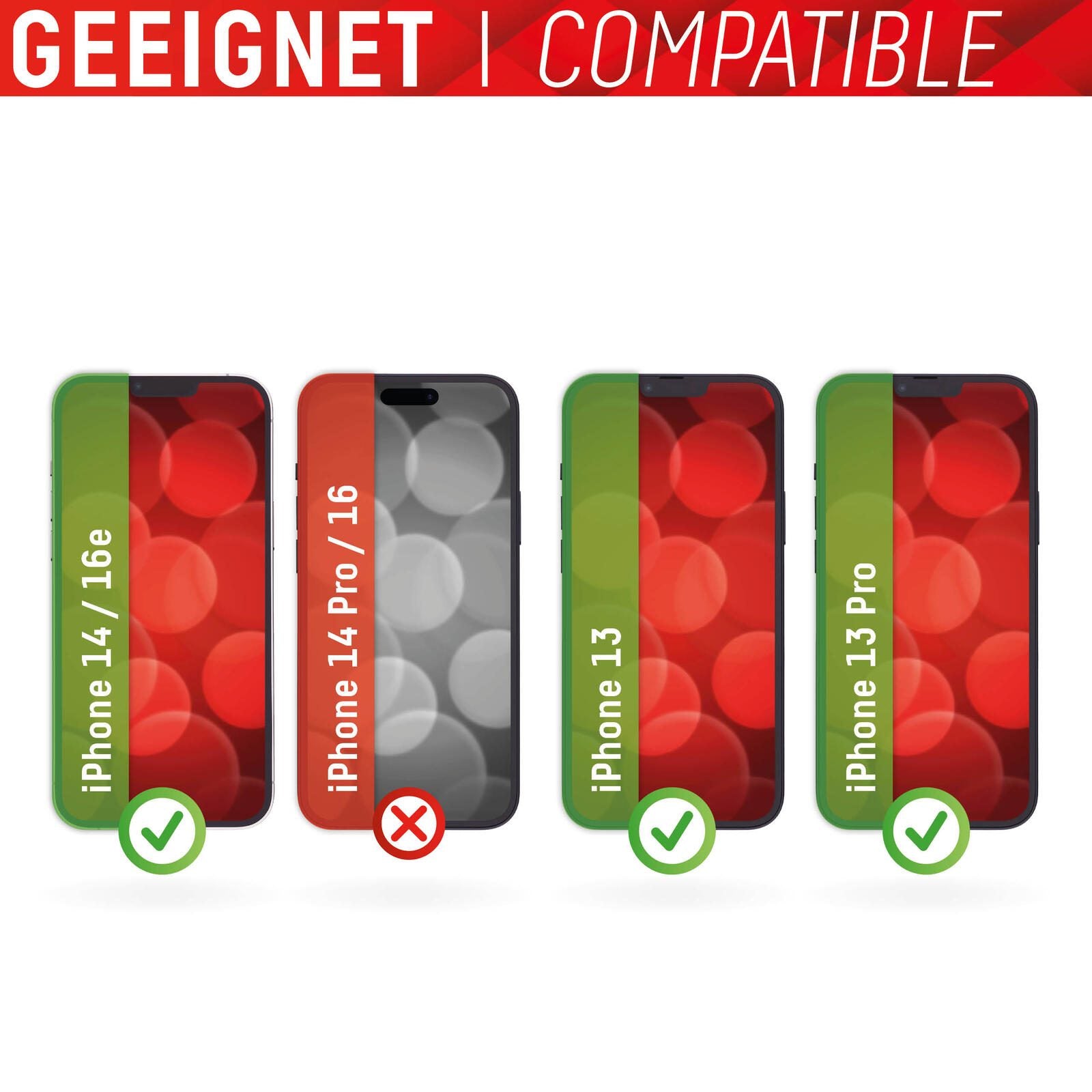 DISPLEX Real Glass für Apple iPhone 13/13 Pro/14/16e