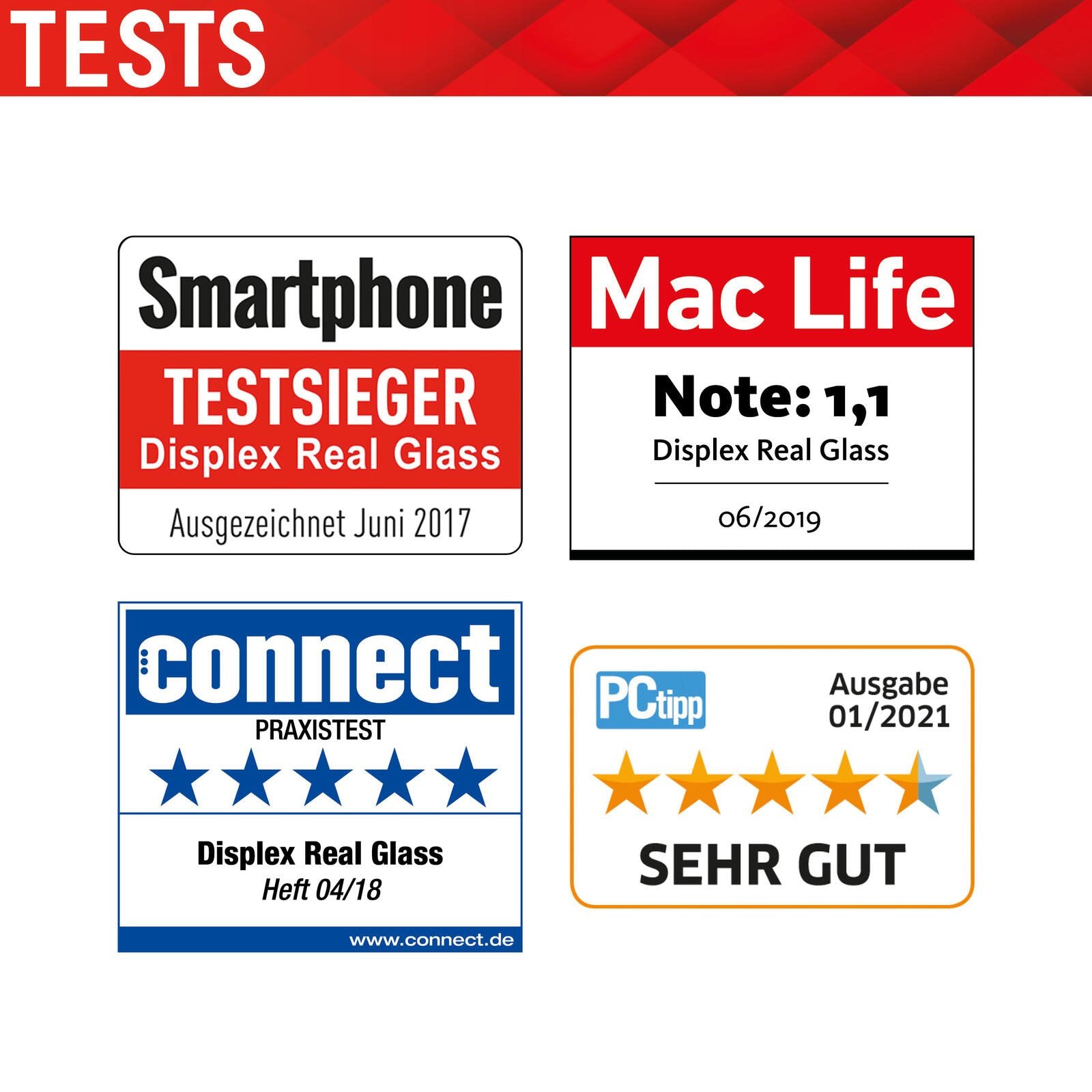 DISPLEX Panzerglas (10H, 2D) für Apple iPhone 13 Pro Max/14 Plus, Eco-Montagerahmen, kratzer-resistent
