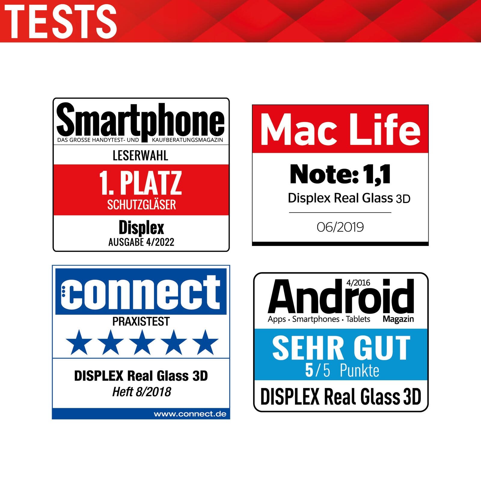 DISPLEX Panzerglas (10H) für Apple iPhone 13 Pro Max/14 Plus, Eco-Montagerahmen, Full Cover