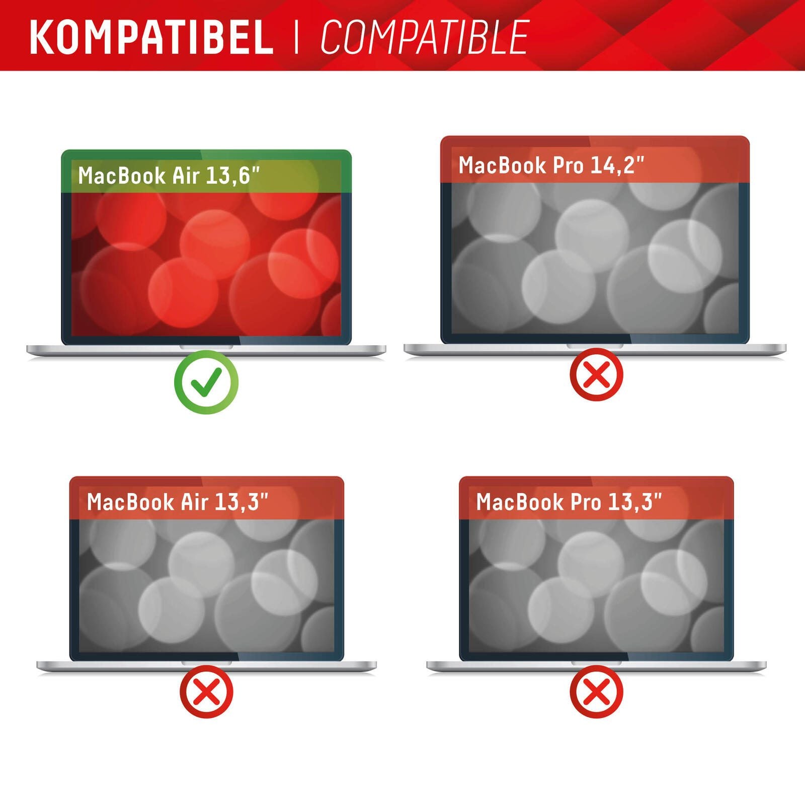 DISPLEX PRIVACY SAFE Magnetischer 2-Wege Blickschutzfilter für MacBook Air 13,6‘‘