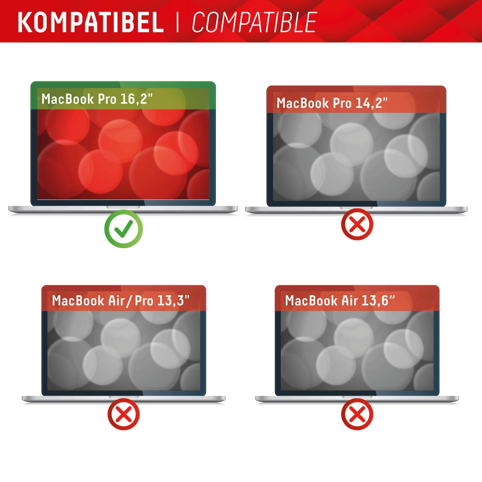 DISPLEX PRIVACY SAFE Magnetischer 2-Wege Blickschutzfilter für MacBook Pro 16,2‘‘