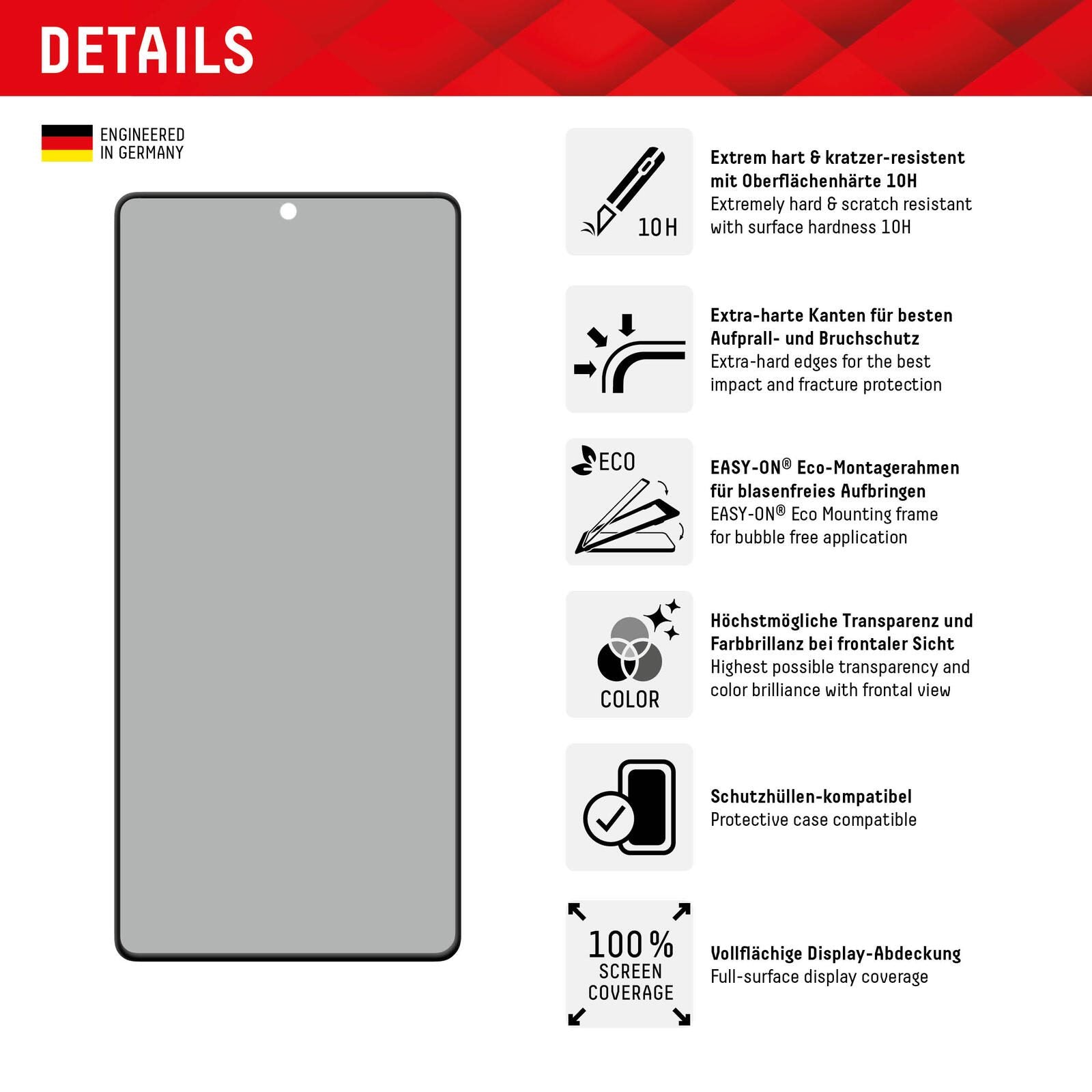 DISPLEX Privacy Glass 3D Samsung Galaxy S23 Ultra