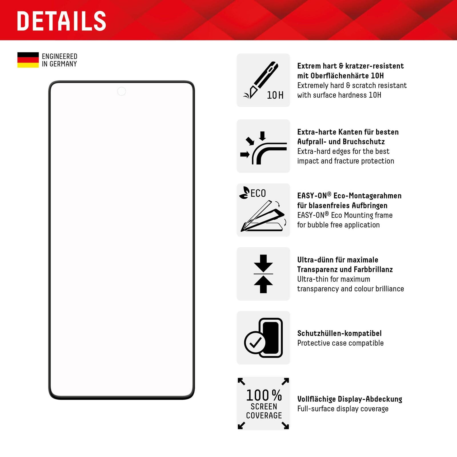 DISPLEX Panzerglas (10H) für Google Pixel 7 Pro
