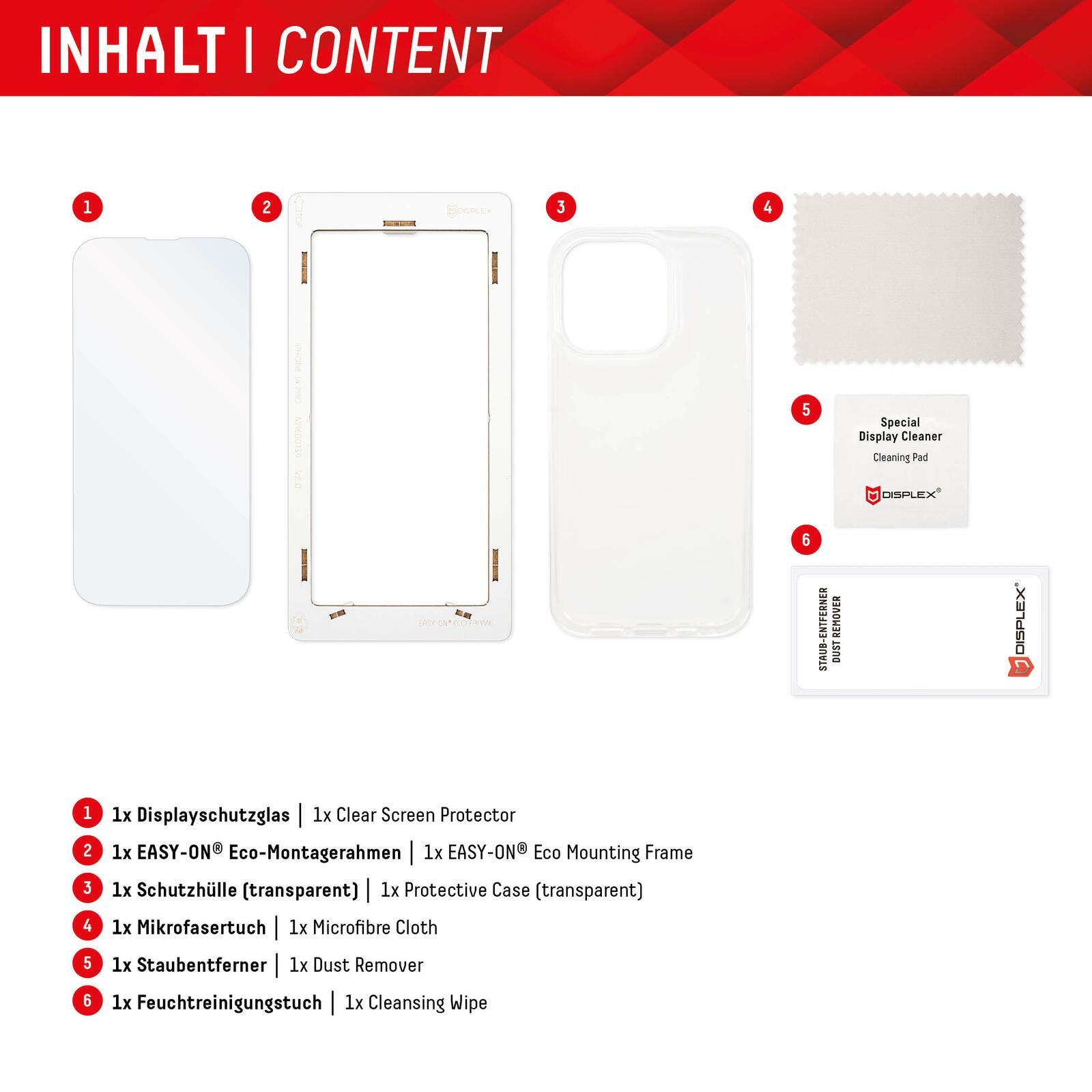 DISPLEX Panzerglas + Schutzhülle für Google Pixel 7a, Eco-Montagerahmen, kratzer-resistent