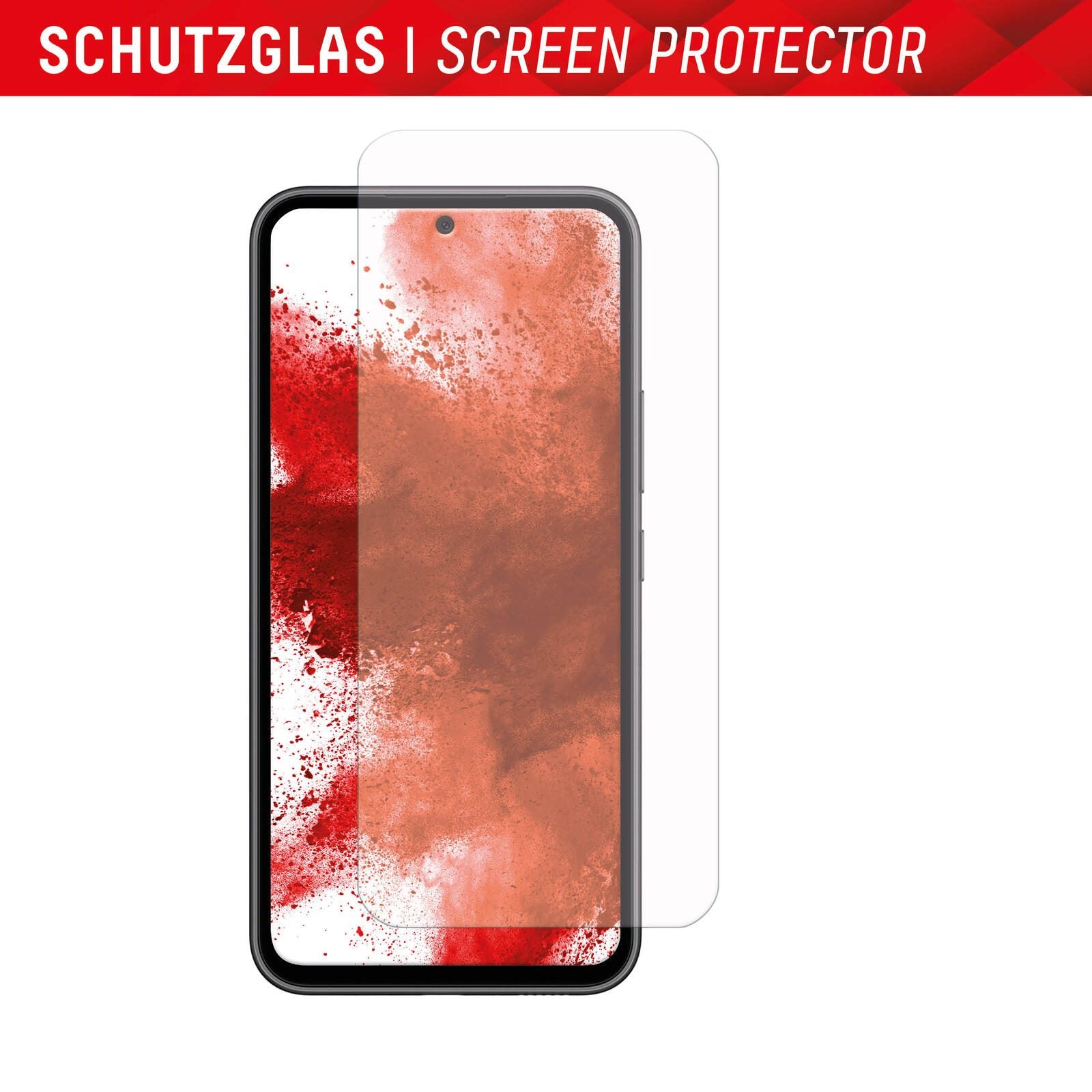 DISPLEX Panzerglas + Schutzhülle für Samsung Galaxy A54 5G, Eco-Montagerahmen, kratzer-resistent
