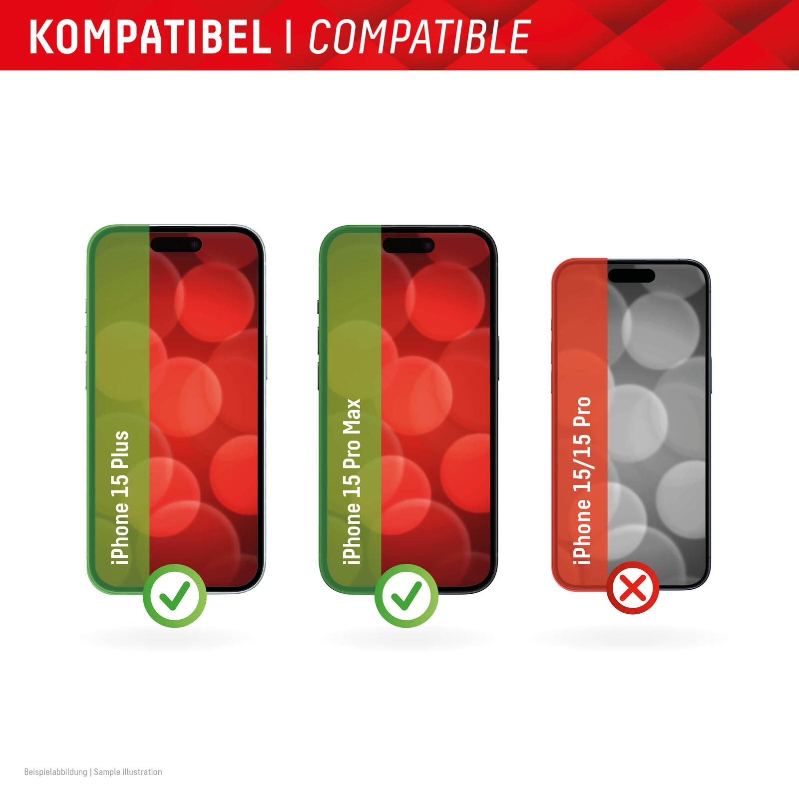 DISPLEX Panzerglas (10H) für Apple iPhone 15 Plus/15 Pro Max