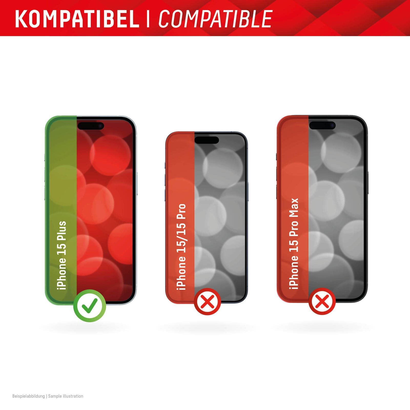 DISPLEX Panzerglas + Schutzhülle für Apple iPhone 15 Plus