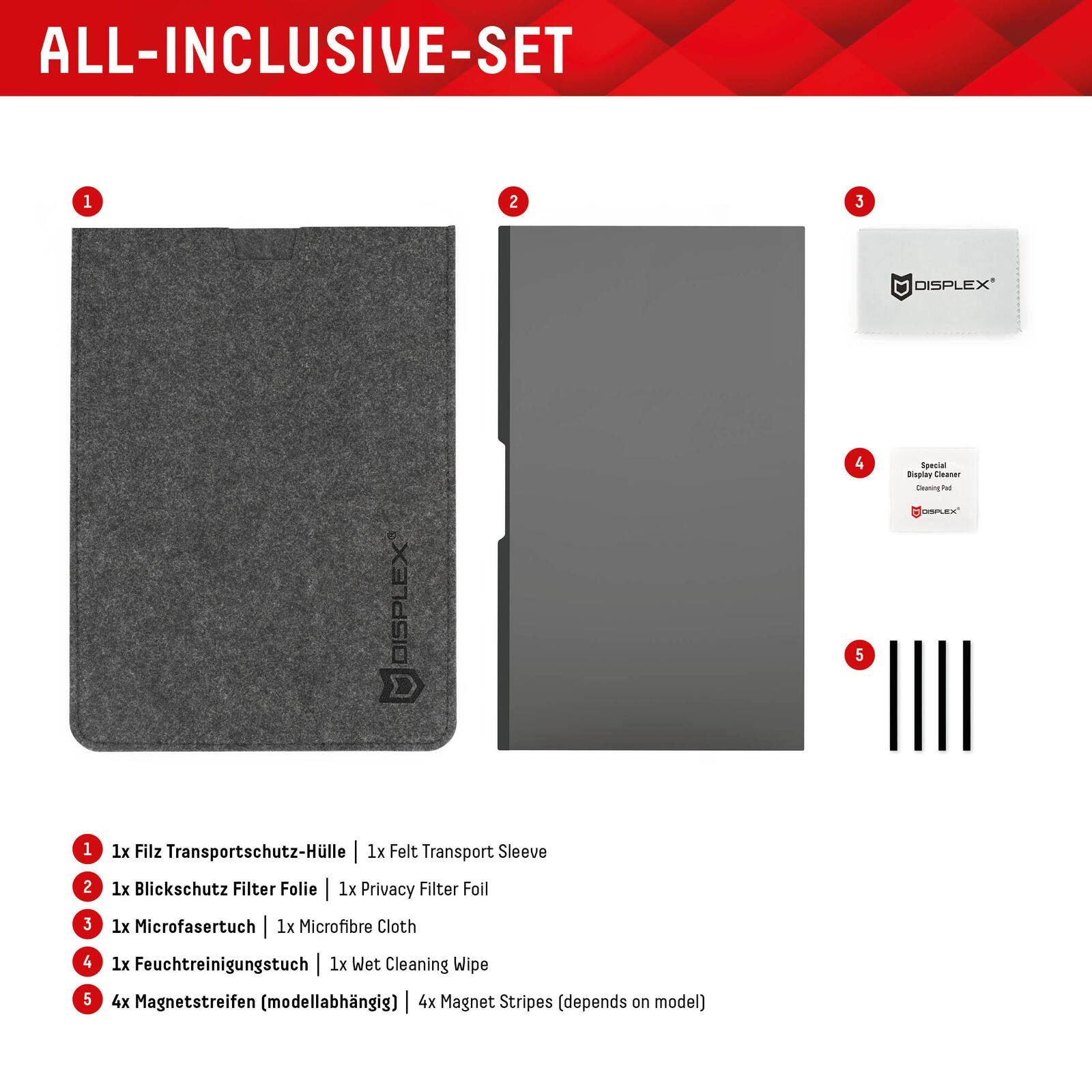 DISPLEX PRIVACY SAFE Magnetischer 2-Wege Blickschutzfilter für MacBook Air 15‘‘